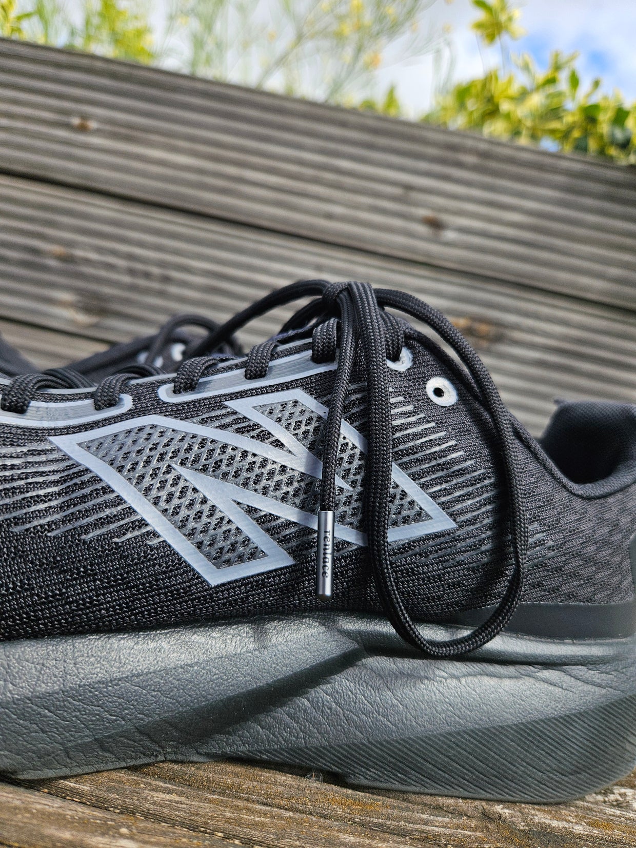 renlace replacement shoelace for trainers — flat-woven synthetic with solid metal aglets